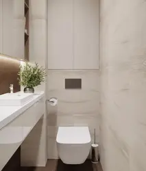 Інтэр'ер туалета з ракавінай без ванны фота