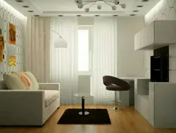 Living room design 11 sq m photo with sofa