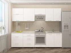 Кухни прямые белого цвета фото