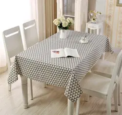 Modern Tablecloth On The Kitchen Table Photo