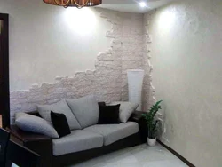 Дизайн квартир фото камень на стенах