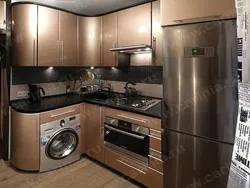 Кухни фото угловые маленькие с холодильником и стиральной машиной
