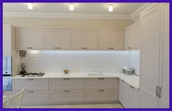 Matte white color in the kitchen interior