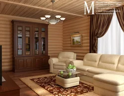 Living room design in a house with clapboard