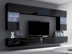 Modern living room walls color photo