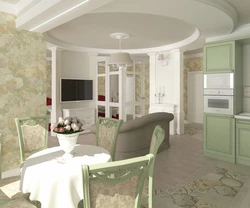 Kitchen living room olive design