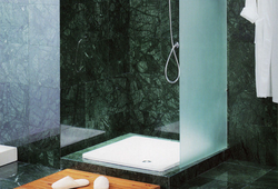 Bathroom green marble design