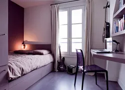 Bedroom interior design with bed