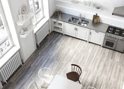 Gray linoleum in the kitchen photo