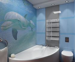 Photo of a bath with dolphins