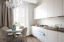 Белая кухня какие шторы подойдут фото
