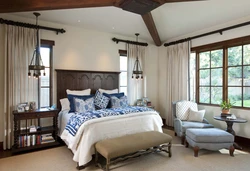 Mediterranean style in the bedroom interior