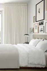 Дызайн штор для спальні з белай мэбляй