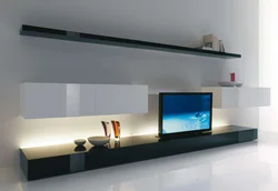 Тумба под телевизор длинная современная фото в интерьере гостиной
