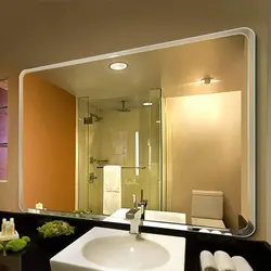 Inexpensive bathroom mirror photo