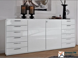 Chest of drawers in the living room in a modern style photo