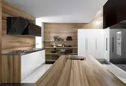 Laminate instead of an apron in the kitchen photo