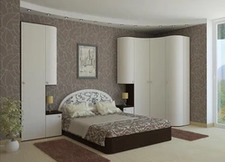 Bedroom set for a small bedroom with a wardrobe and chest of drawers photo