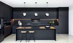 Kitchen design black cabinets