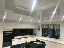 Photo of suspended ceilings in the kitchen gloss