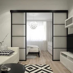 Комната 17 кв м дизайн гостиная спальня зонирование