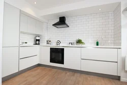 Kitchen without upper cabinets gray design