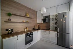 Кухня без верхних шкафов дизайн серая