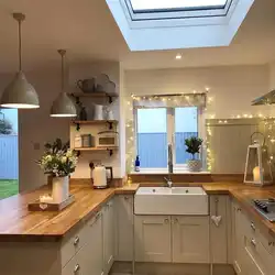 Kitchen design without a window