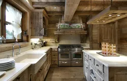 Дизайн интерьера деревянной кухни фото