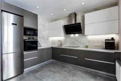 Kitchen white with gray photo modern