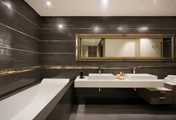 Бронзовый дизайн ванной фото