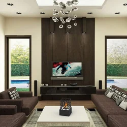 Living room design with two walls