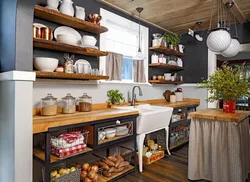 Wicker kitchen interior