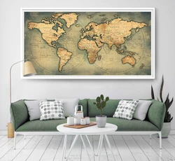 Карта свету на кухні фота