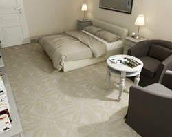 Porcelain tiles in the bedroom photo