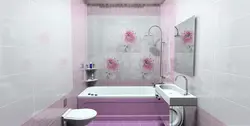 Гүлдер фотосуреті бар ванна плиткалары