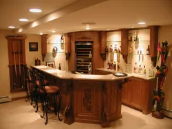 Wooden bar counters for the kitchen photo