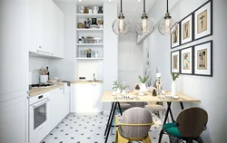 Kitchen walls in Scandinavian style photo