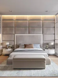 Bedroom design with soft wall panel