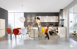 I kitchen design for a large family