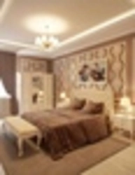 Bedroom design beige ceiling