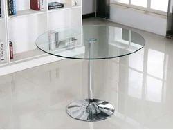 Kitchen With Round Glass Table Photo