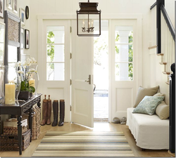 Hallway with window interior design