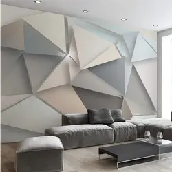 Triangular living room interior