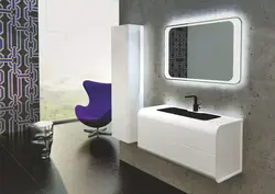 Photo of bathrooms with mirror cabinet