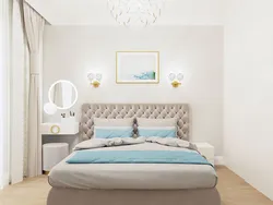 Светлая кровать в интерьере спальни фото
