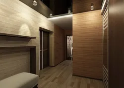 Дизайн прихожей в квартире с ламинатом на стене