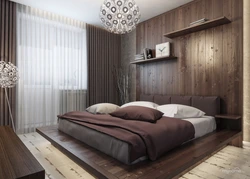 Спальня в серо коричневых тонах фото