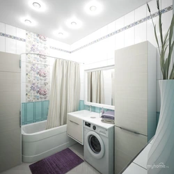 10 кв дизайн ванной и стиральной машиной