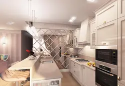 Kitchen Design With Mirror Tiles